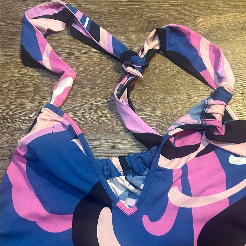 Trina Turk Vibrant Blue and Pink Mini Dress - Picture 5 of 7
